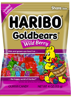 Haribo Goldbears Wildberry 5oz Peg Bag 12ct